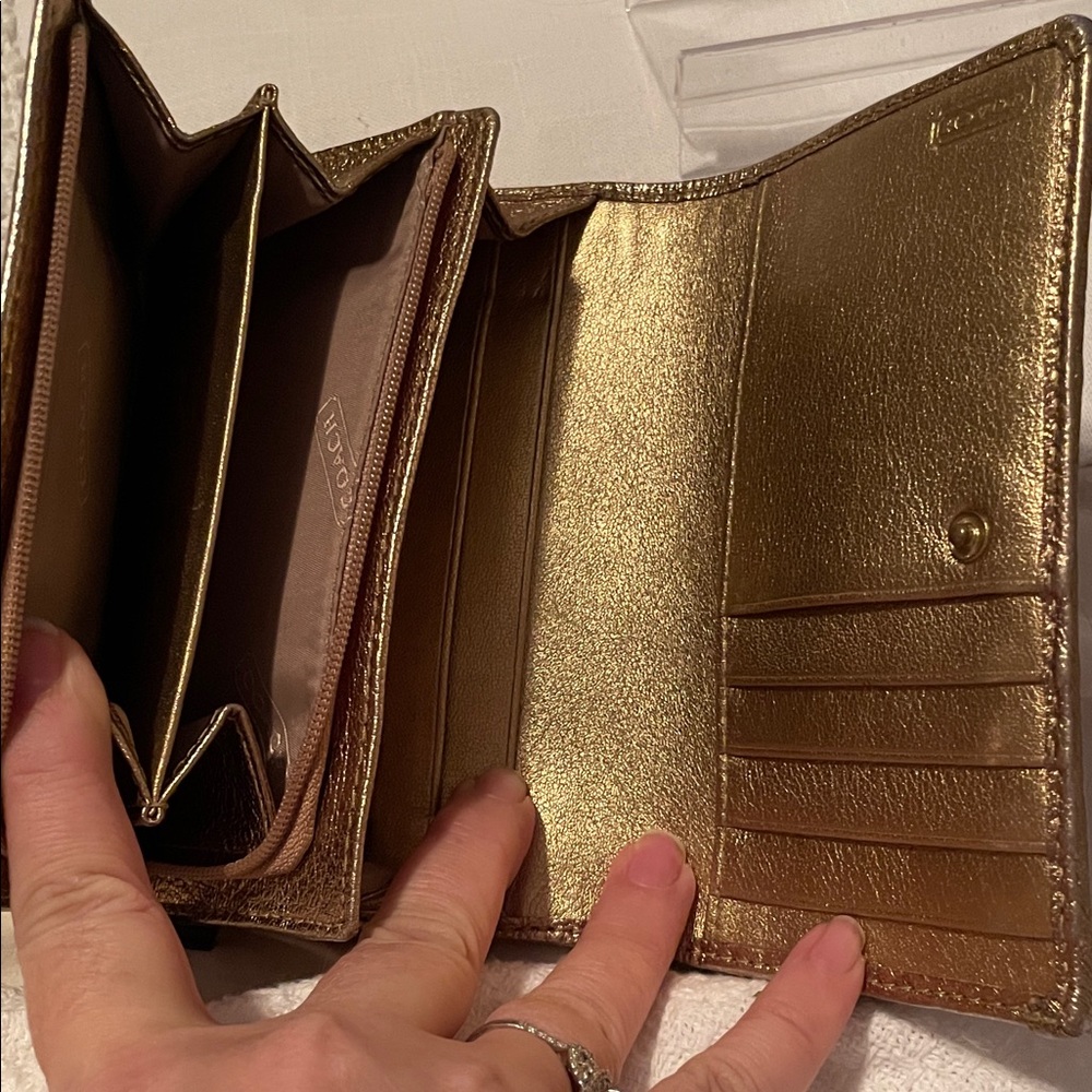 Coach Brown and Gold Wallet - Picture 3 of 3